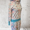 Pullikleid Hoodiekleid Kapuze Hirsch Beige Mint