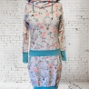 Pullikleid Hoodiekleid Kapuze Hirsch Beige Mint