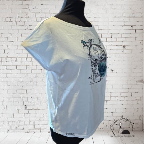Shirt Weiß Totenkopf Skull