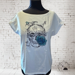 Shirt Weiß Totenkopf Skull Shirt Weiß Totenkopf Skull