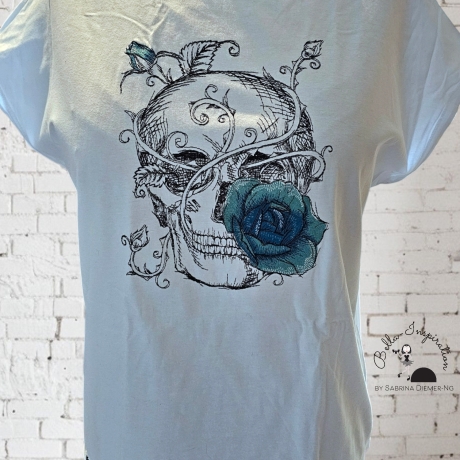 Shirt Weiß Totenkopf Skull