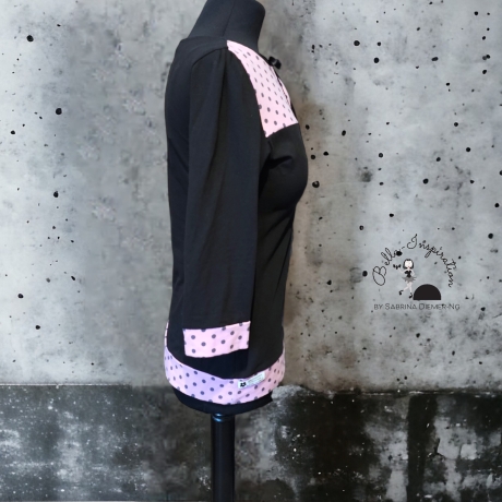Shirt Rockabella Punkte Polkadots rosa