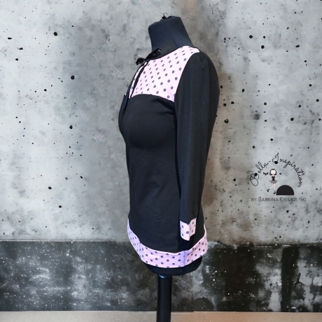 Shirt Rockabella Punkte Polkadots rosa