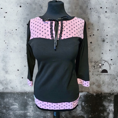 Shirt Rockabella Punkte Polkadots rosa