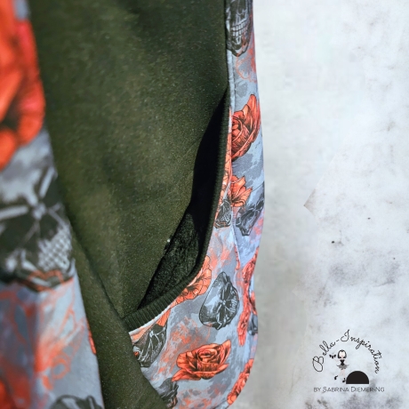 Softshelljacke Softshellmantel Skull Totenkopf rot grau schwarz