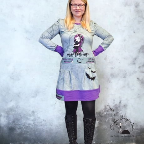 Kleid Play with me/ little Princess/ Katze/ Fledermaus Halloween 