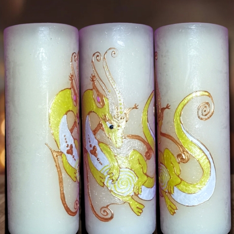 ICH BIN - Kraft - Drache- Lichtbringer- Ritual Kerze