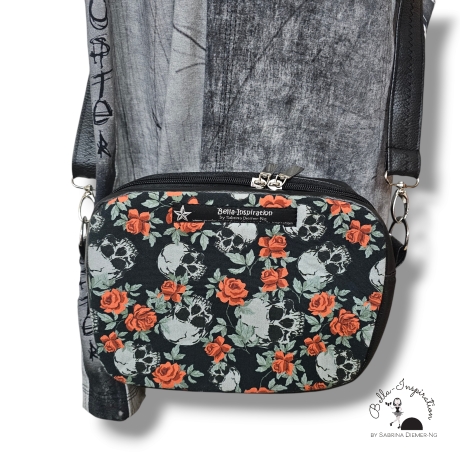 Tasche Handtasche Skull Rosen