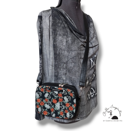 Tasche Handtasche Skull Rosen