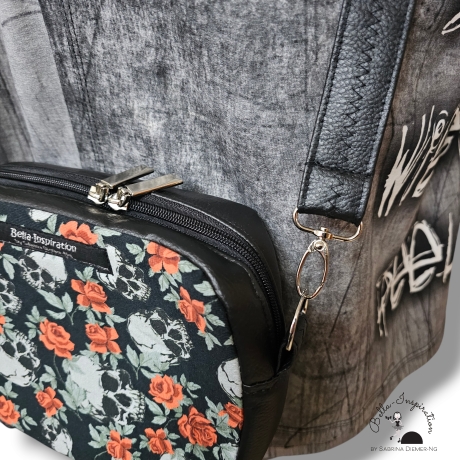 Tasche Handtasche Skull Rosen