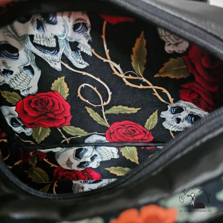 Tasche Handtasche Skull Rosen