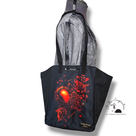 Tasche Handtasche Shopper Steampunk Herz