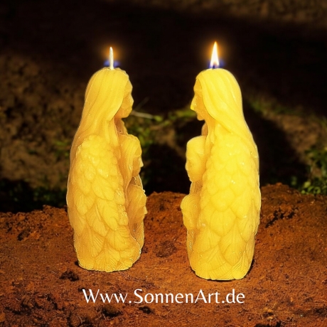 Ahnen Kerze für Rituale Bienenwachs Paar- männlich u. weiblich