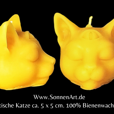 Magische Katze mit drittem Auge -  Bienenwachs  