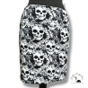 Rock Minirock Totenkopf weiß Gothic Skull