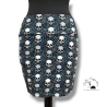 Rock Minirock Totenkopf blau Gothic 
