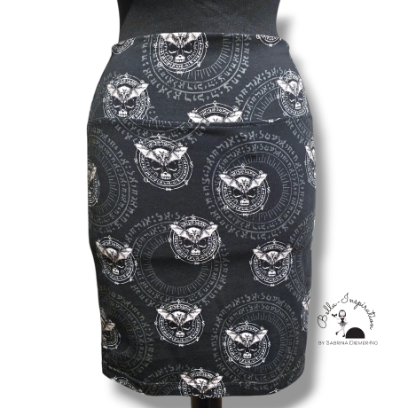 Rock Minirock Celtic Bats Fledermaus Totenkopf 
