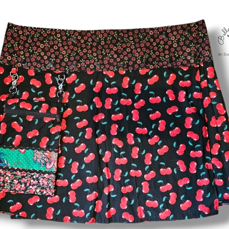 Wickelrock Wenderock mit Täschchen Kirschen Cherry Rockabella 