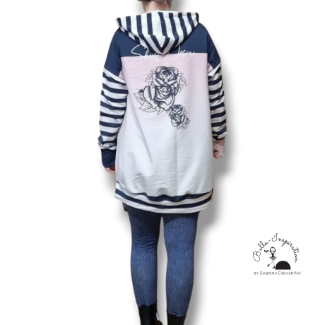 Longpulli Longhoodie Totenkopf Anker
