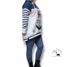 Longpulli Longhoodie Totenkopf Anker