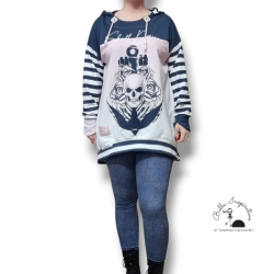 Longpulli Longhoodie Totenkopf Anker Longpulli Longhoodie Totenkopf Anker