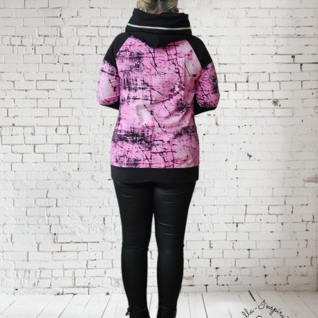 Raglanhoodie Kapuze pink