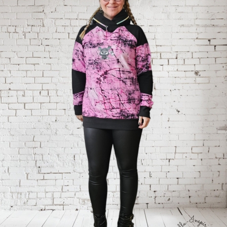 Raglanhoodie Kapuze pink