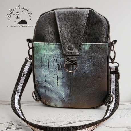 3 in 1 Slingbag Merlin Fledermaus Gothic Rucksack Crossbag 