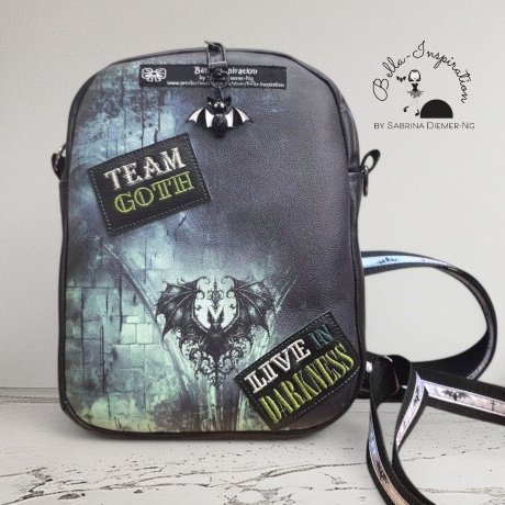 3 in 1 Slingbag Merlin Fledermaus Gothic Rucksack Crossbag 