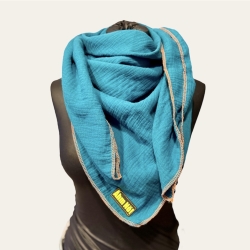 Musselin XL Halstuch petrol grün Ähm nö