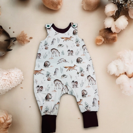 Strampler Baby Rehe I Strampelanzug ohne Füße I Geschenk Geburt 