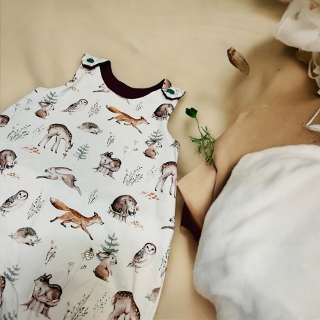 Strampler Baby Rehe I Strampelanzug ohne Füße I Geschenk Geburt 