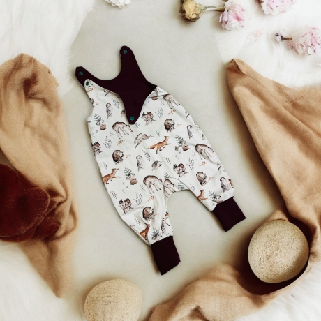 Strampler Baby Rehe I Strampelanzug ohne Füße I Geschenk Geburt 