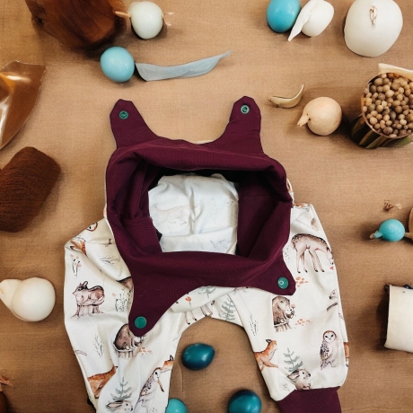 Strampler Baby Rehe I Strampelanzug ohne Füße I Geschenk Geburt 
