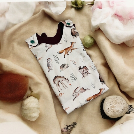 Strampler Baby Rehe I Strampelanzug ohne Füße I Geschenk Geburt 
