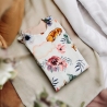 Babystrampler Mädchen Rehe Rehkitz Rosen I Weiß rosa I Strampler