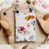 Babystrampler Mädchen Rehe Rehkitz Rosen I Weiß rosa I Strampler