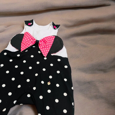 Strampler Maus Polkadots Kleidungsset Baby Onsie Schleife