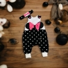Strampler Maus Polkadots Kleidungsset Baby Onsie Schleife