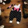 Strampler Maus Polkadots Kleidungsset Baby Onsie Schleife
