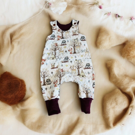 Strampler Baby Rehe I Strampelanzug ohne Füße I Geschenk Geburt