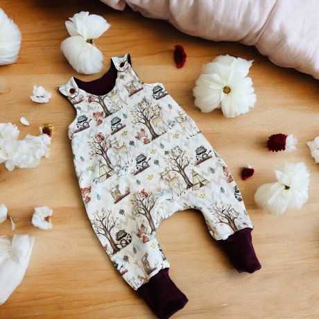 Strampler Baby Rehe I Strampelanzug ohne Füße I Geschenk Geburt