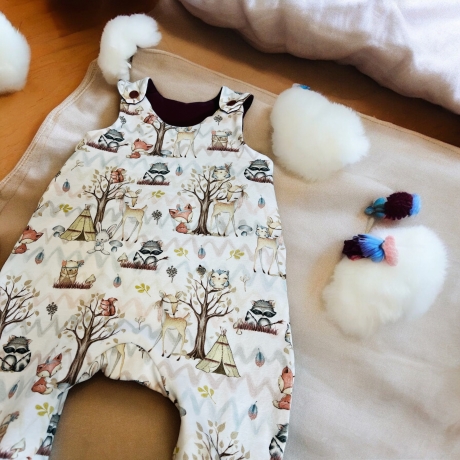 Strampler Baby Rehe I Strampelanzug ohne Füße I Geschenk Geburt