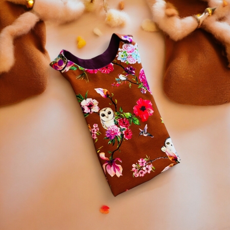 Strampler Baby Mädchen Schneeeule Strampler Hibiskus Geburt