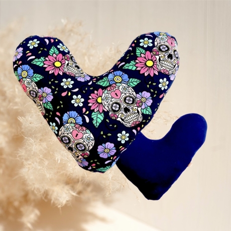 Herzkissen Nackenkissen Unterarmkissen Trösterkissen Blumen bunt
