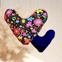 Herzkissen Nackenkissen Unterarmkissen Trösterkissen Blumen bunt