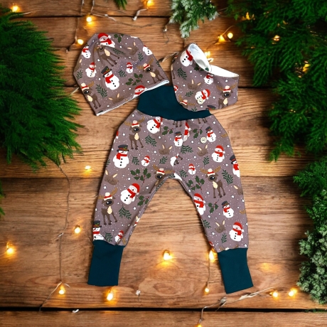 Babykleidung Set Weihnachten Halstücher Baby neutral Babyhose 
