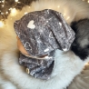 Mütze und Loop Set Mädchen grau weiß Herzen Mütze Jersey Trachten