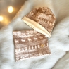 Mütze Loop Set Mädchen Norweger Muster weiß beige Mütze Jersey
