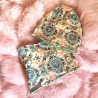 Mütze und Loop Set Mädchen zartes Muster rosa petrol Mütze Jersey